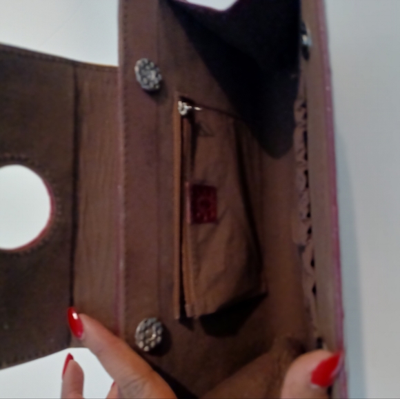 SOLD!! Leather Embossed Clutch - Picture 4 of 4